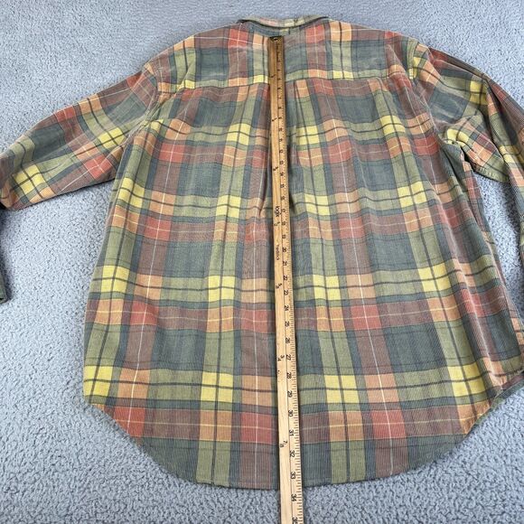 The Territory Ahead Corduroy Shirt Mens XL Red Green Button Down Pocket Cotton - Picture 7 of 10
